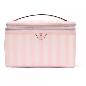 Victoria's Secret Pink Striped Cosmetic Bag